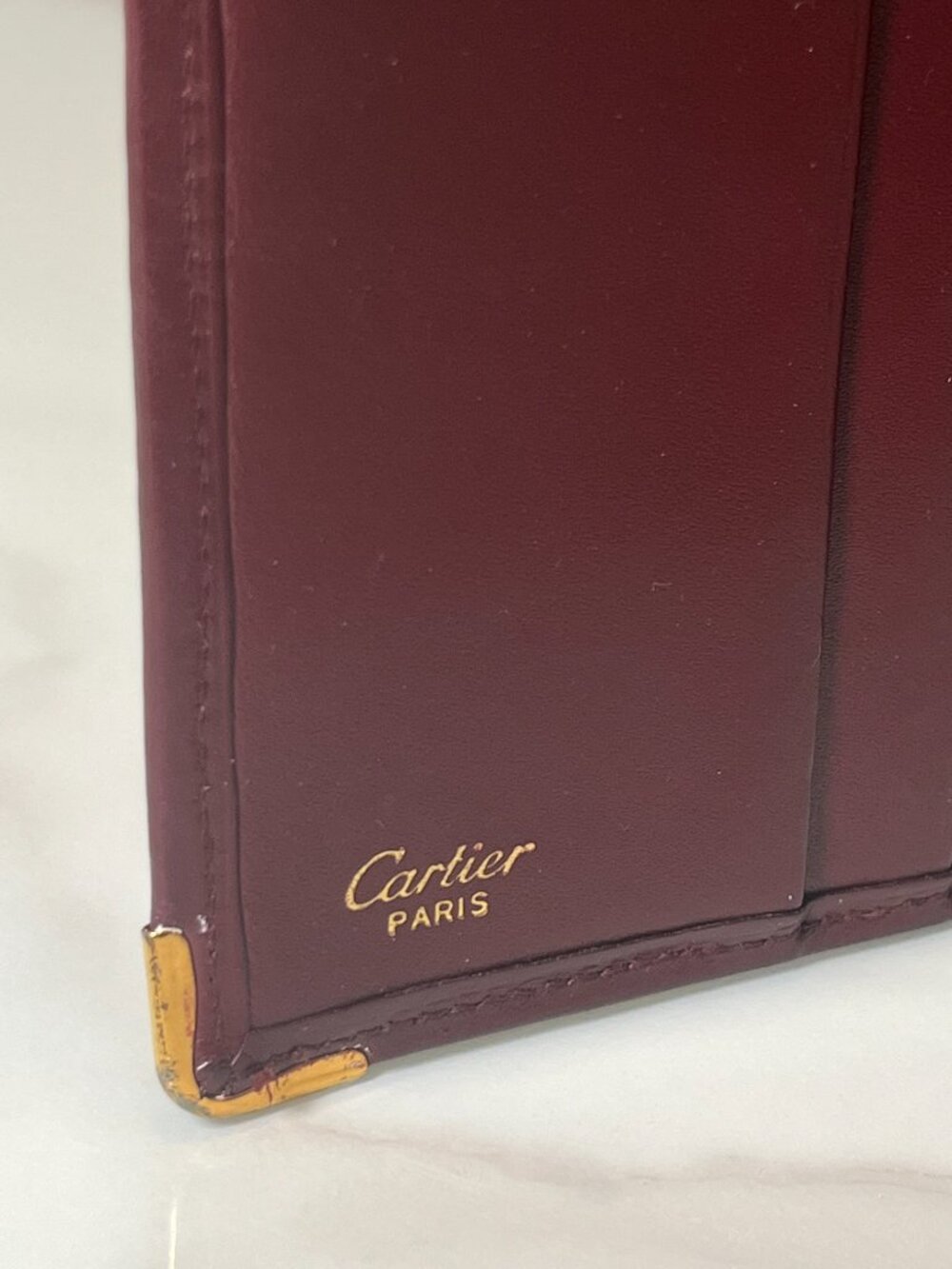 Cartier Must de Cartier Burgundy Leather Bifold Wallet Full Inclusion - Picture 9 of 12